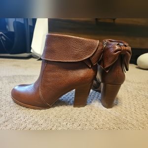 Kate Spade leather brown booties sz 6.5